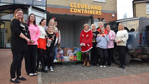 Cleveland S Festive Foodbank Donations Cleveland Containers